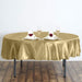 90" Satin Round Tablecloth Wedding Party Table Linens - Champagne TAB_STN90_CHMP