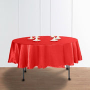 90" Satin Round Tablecloth Wedding Party Table Linens - Red TAB_STN90_RED