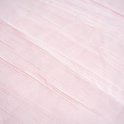 90" x 132" Accordion Metallic Crinkled Taffeta Rectangular Tablecloth - Blush TAB_ACRNK_90132_046