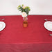 90" x 132" Accordion Metallic Crinkled Taffeta Rectangular Tablecloth - Burgundy TAB_ACRNK_90132_BURG