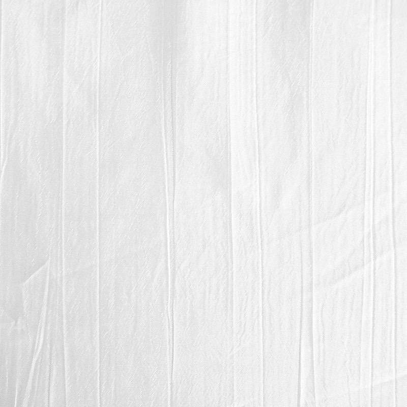 90" x 132" Accordion Metallic Crinkled Taffeta Rectangular Tablecloth - White TAB_ACRNK_90132_WHT