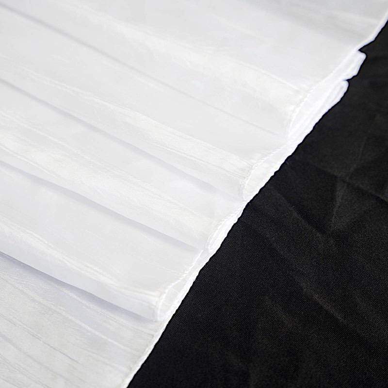 90" x 132" Accordion Metallic Crinkled Taffeta Rectangular Tablecloth