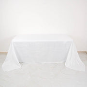 90" x 132" Accordion Metallic Crinkled Taffeta Rectangular Tablecloth