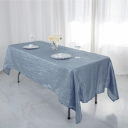 90" x 132" Accordion Metallic Crinkled Taffeta Rectangular Tablecloth