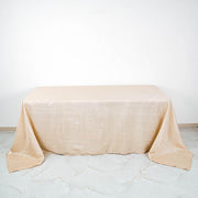 90" x 132" Accordion Metallic Crinkled Taffeta Rectangular Tablecloth