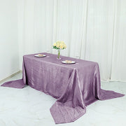 90" x 132" Accordion Metallic Crinkled Taffeta Rectangular Tablecloth
