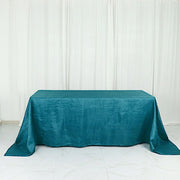 90" x 132" Accordion Metallic Crinkled Taffeta Rectangular Tablecloth