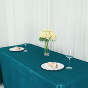 90" x 132" Accordion Metallic Crinkled Taffeta Rectangular Tablecloth
