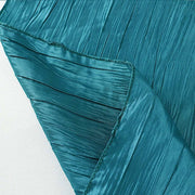 90" x 132" Accordion Metallic Crinkled Taffeta Rectangular Tablecloth