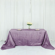 90" x 132" Accordion Metallic Crinkled Taffeta Rectangular Tablecloth