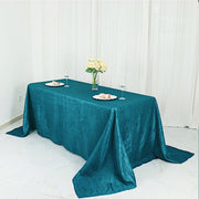 90" x 132" Accordion Metallic Crinkled Taffeta Rectangular Tablecloth