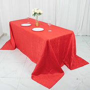 90" x 132" Accordion Metallic Crinkled Taffeta Rectangular Tablecloth