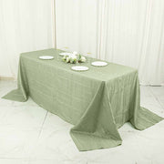 90" x 132" Accordion Metallic Crinkled Taffeta Rectangular Tablecloth