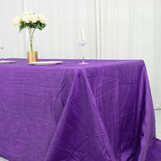 90" x 132" Accordion Metallic Crinkled Taffeta Rectangular Tablecloth