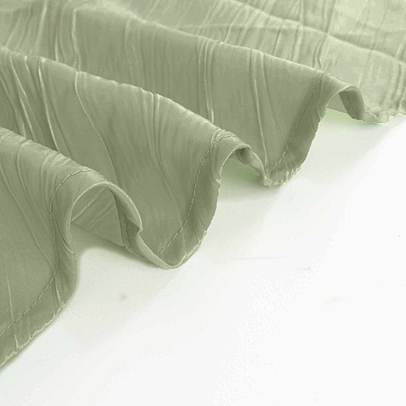 90" x 132" Accordion Metallic Crinkled Taffeta Rectangular Tablecloth