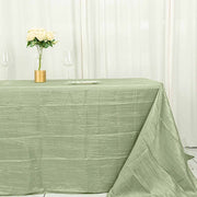 90" x 132" Accordion Metallic Crinkled Taffeta Rectangular Tablecloth