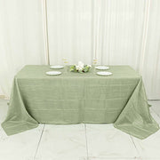 90" x 132" Accordion Metallic Crinkled Taffeta Rectangular Tablecloth