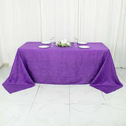 90" x 132" Accordion Metallic Crinkled Taffeta Rectangular Tablecloth