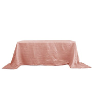 90" x 132" Accordion Metallic Crinkled Taffeta Rectangular Tablecloth TAB_ACRNK_90132_080