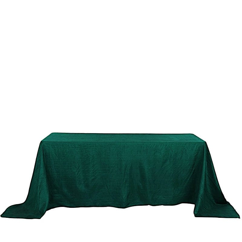 90" x 132" Accordion Metallic Crinkled Taffeta Rectangular Tablecloth TAB_ACRNK_90132_HUNT