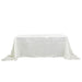 90" x 132" Accordion Metallic Crinkled Taffeta Rectangular Tablecloth - Ivory TAB_ACRNK_90132_IVR