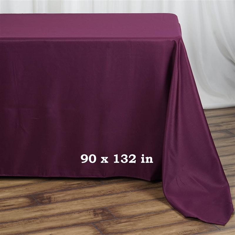 90" x 132" Polyester Rectangular Tablecloth
