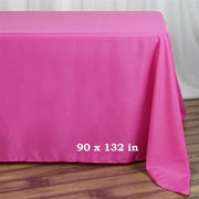 90" x 132" Polyester Rectangular Tablecloth
