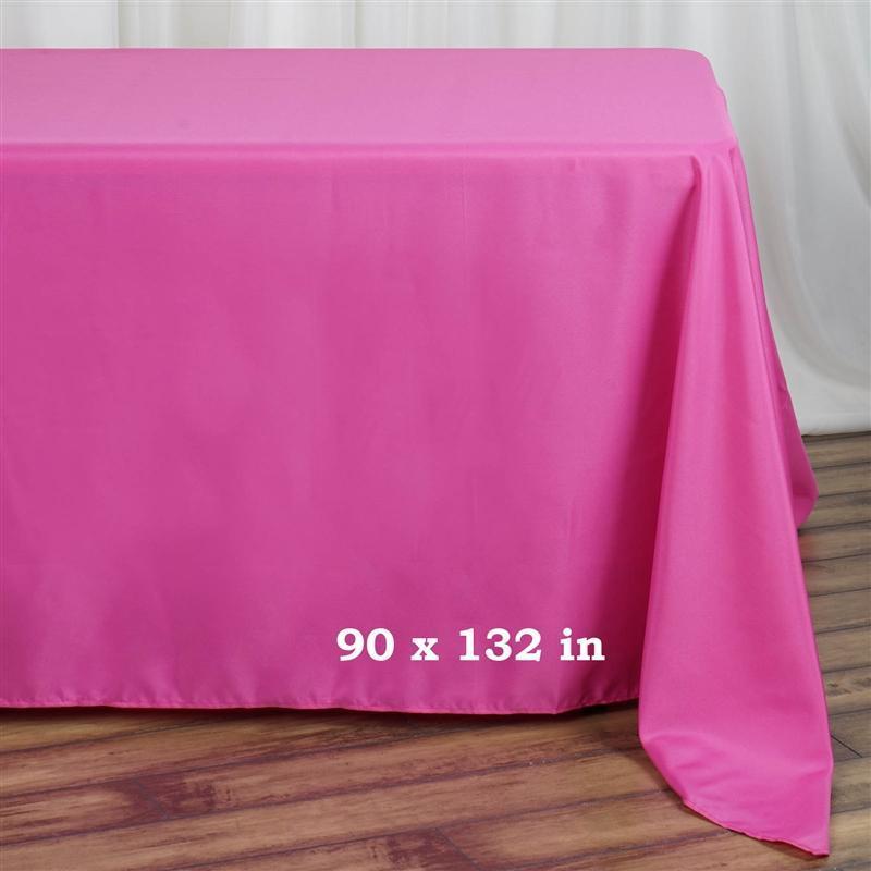 90" x 132" Polyester Rectangular Tablecloth