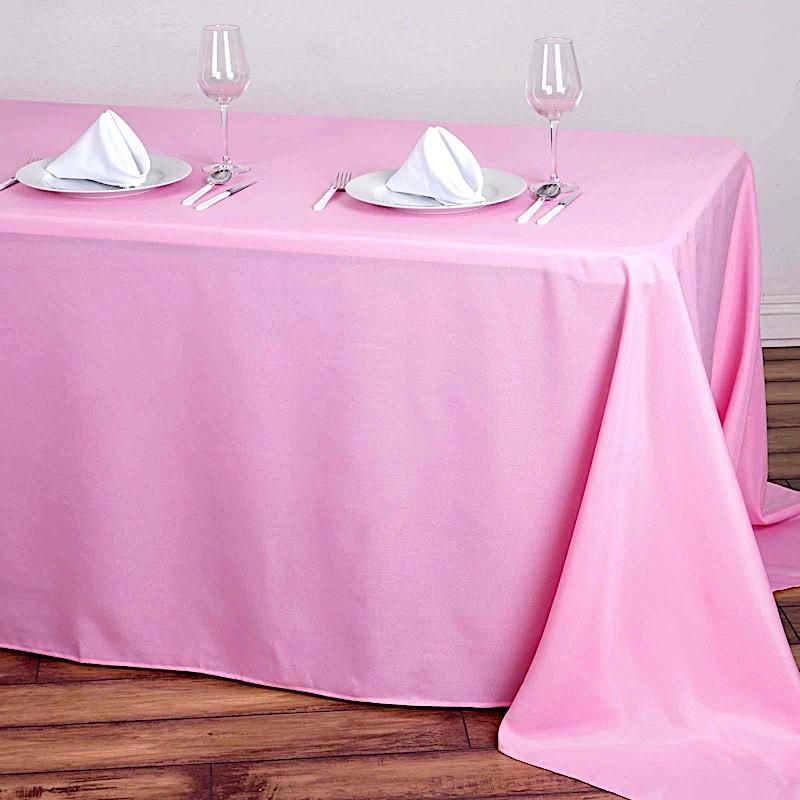 90" x 132" Polyester Rectangular Tablecloth