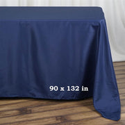 90" x 132" Polyester Rectangular Tablecloth