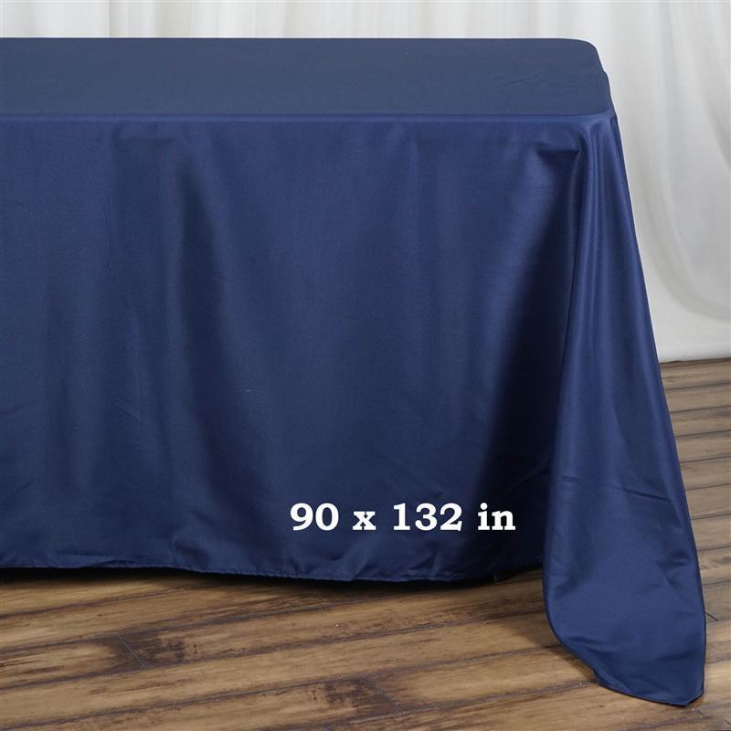 90" x 132" Polyester Rectangular Tablecloth