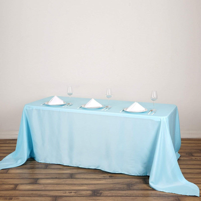 90" x 132" Polyester Rectangular Tablecloth TAB_90132_BLUE_POLY