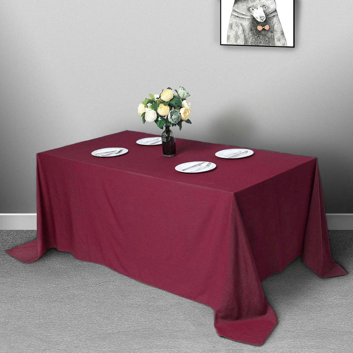 90" x 132" Polyester Rectangular Tablecloth TAB_90132_BURG_POLY