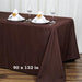 90" x 132" Polyester Rectangular Tablecloth TAB_90132_CHOC_POLY
