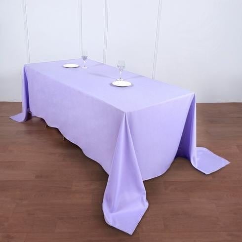 90" x 132" Polyester Rectangular Tablecloth TAB_90132_LAV_POLY