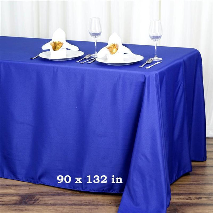 90" x 132" Polyester Rectangular Tablecloth TAB_90132_ROY_POLY