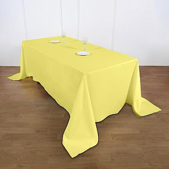 90" x 132" Polyester Rectangular Tablecloth TAB_90132_YEL_POLY
