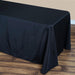 90" x 132" Polyester Tablecloth with Rounded Corners TAB_90132RR_BLK_POLY