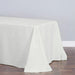 90" x 132" Polyester Tablecloth with Rounded Corners TAB_90132RR_IVR_POLY