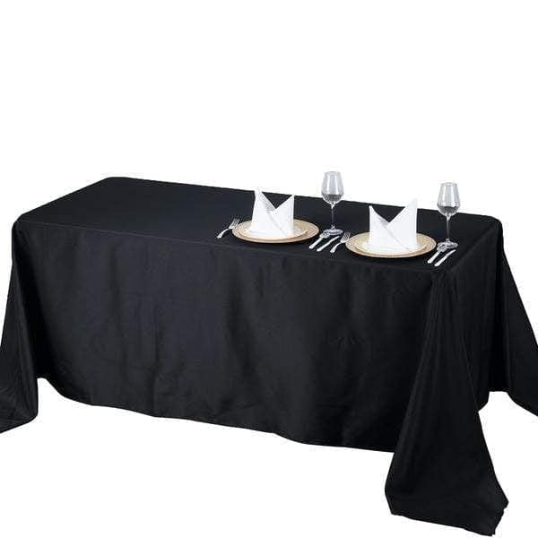 90" x 132" Premium Polyester Rectangular Tablecloth