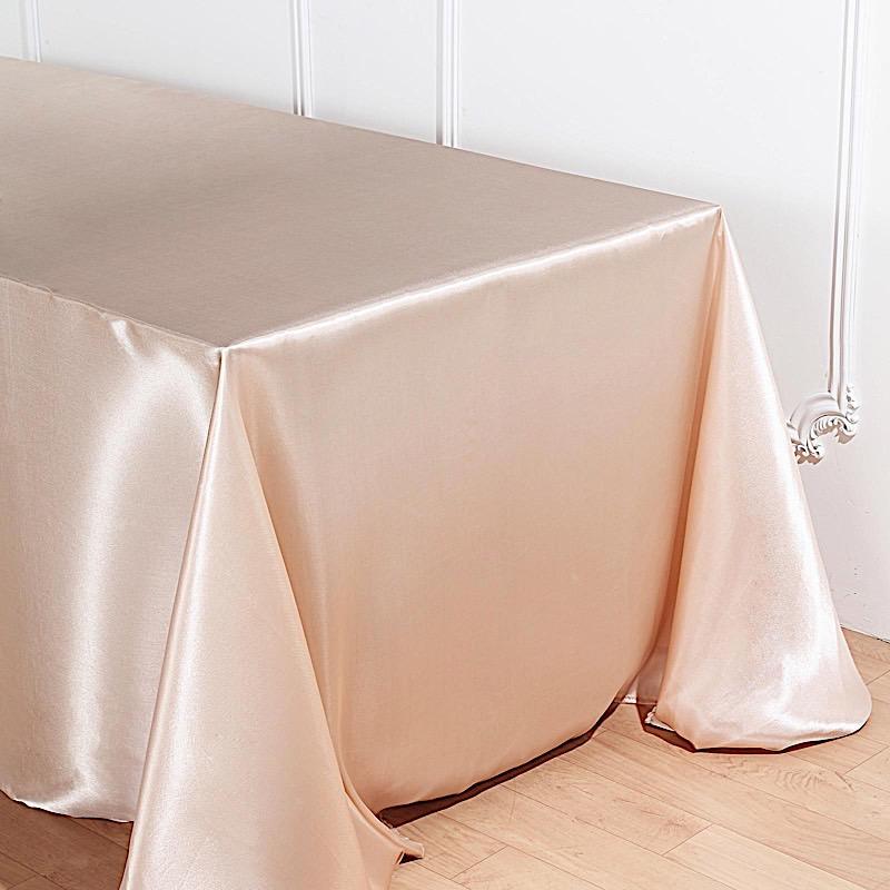 90" x 132" Satin Rectangular Tablecloth