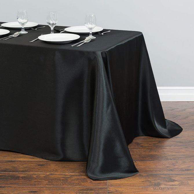 90" x 132" Satin Rectangular Tablecloth