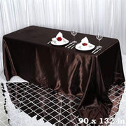 90" x 132" Satin Rectangular Tablecloth
