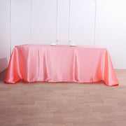 90" x 132" Satin Rectangular Tablecloth