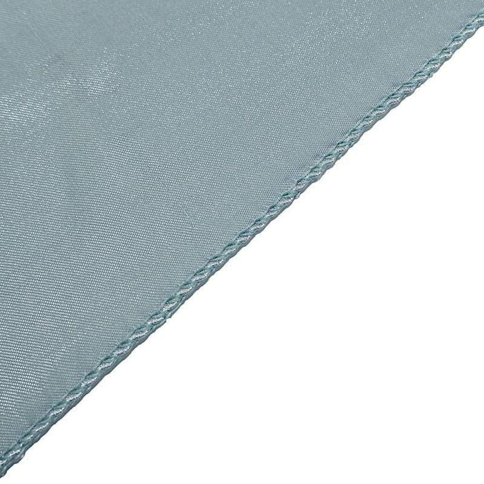 90" x 132" Satin Rectangular Tablecloth - Dusty Blue TAB_STN_90132_086