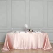 90" x 132" Satin Rectangular Tablecloth