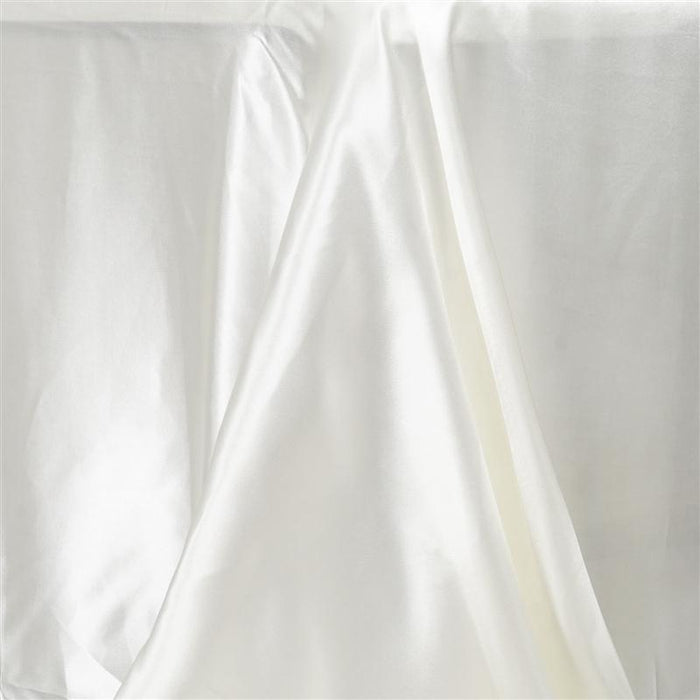 90" x 132" Satin Rectangular Tablecloth - Ivory TAB_STN_90132_IVR