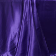 90" x 132" Satin Rectangular Tablecloth - Purple TAB_STN_90132_PURP