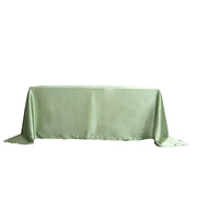 90" x 132" Satin Rectangular Tablecloth - Sage Green TAB_STN_90132_SAGE