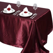 90" x 132" Satin Rectangular Tablecloth